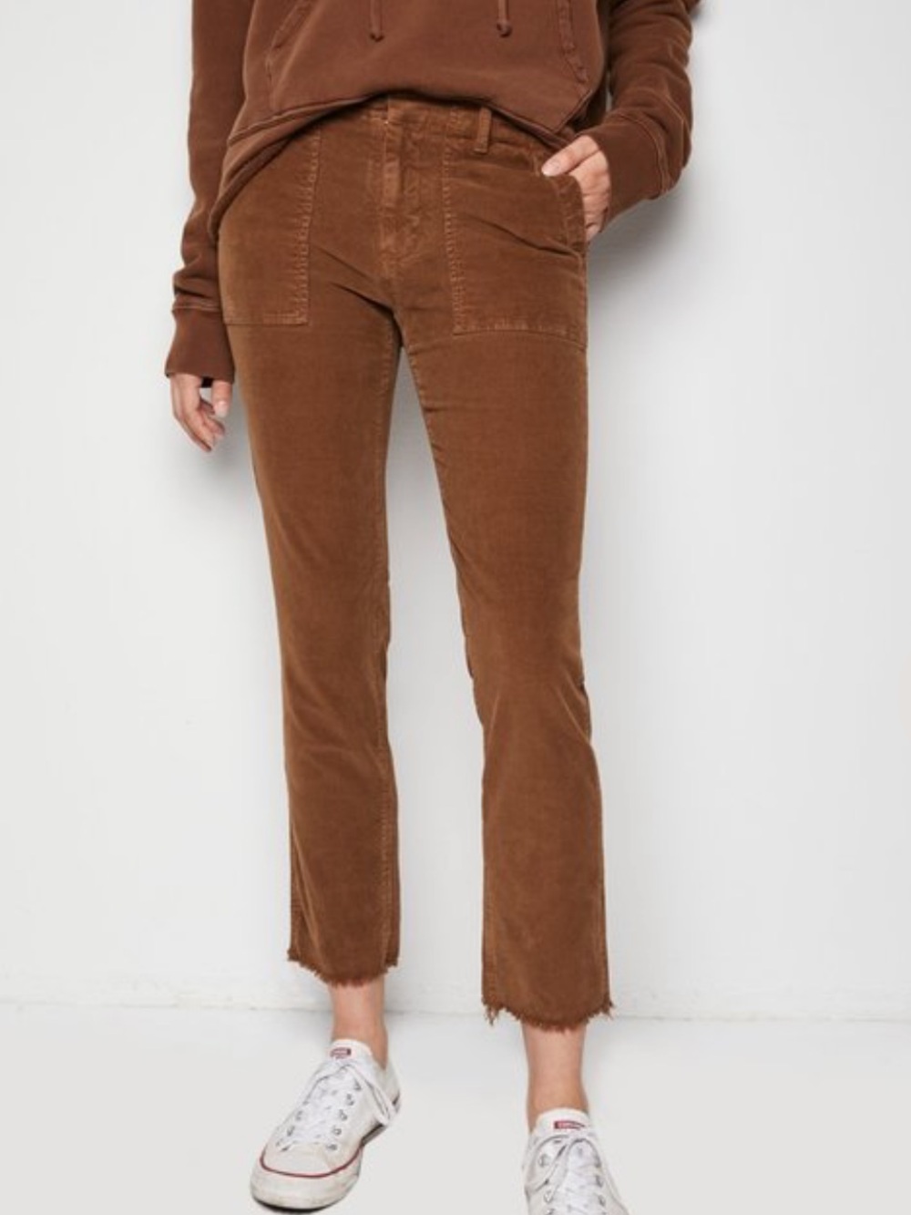 Nili Lotan Corduroy Jenna Pant in Chestnut